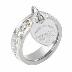 NEW Stainless Steel Forever Love Heart Ring 8